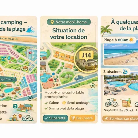Mobilhome La Pause Océane - La Hébergement de vacances *